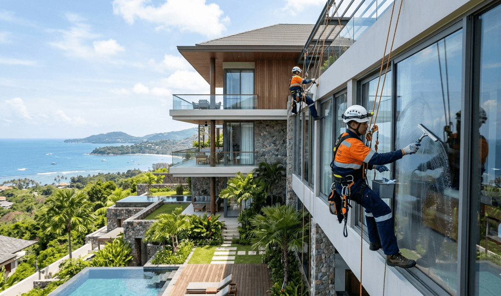 jasa rope access rumah mewah